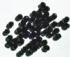 50 6mm Faceted Opaque Black Firepolish Beads